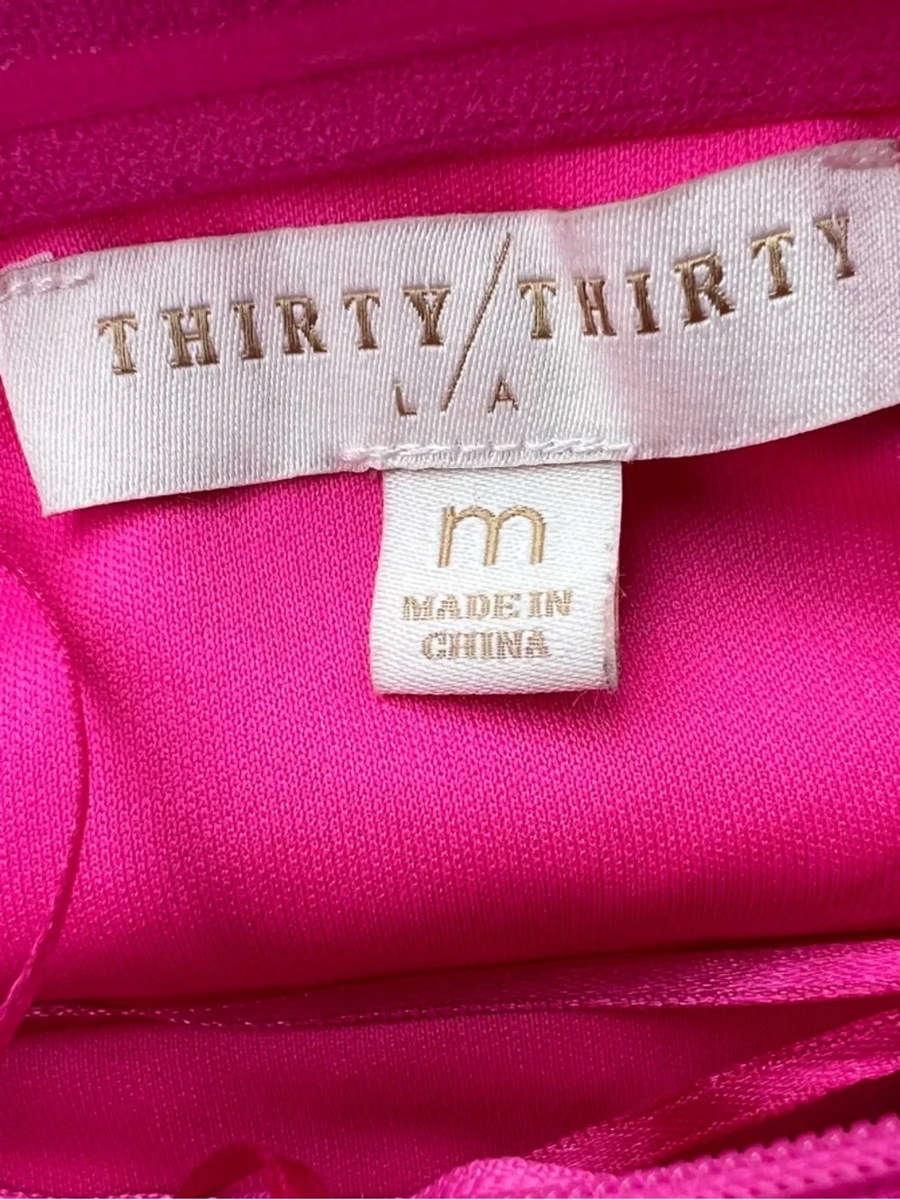 Thirty/Thirty LA Ruffle Tulle Hot Pink Strapless Dress Women’s Size M - Picture 8 of 10